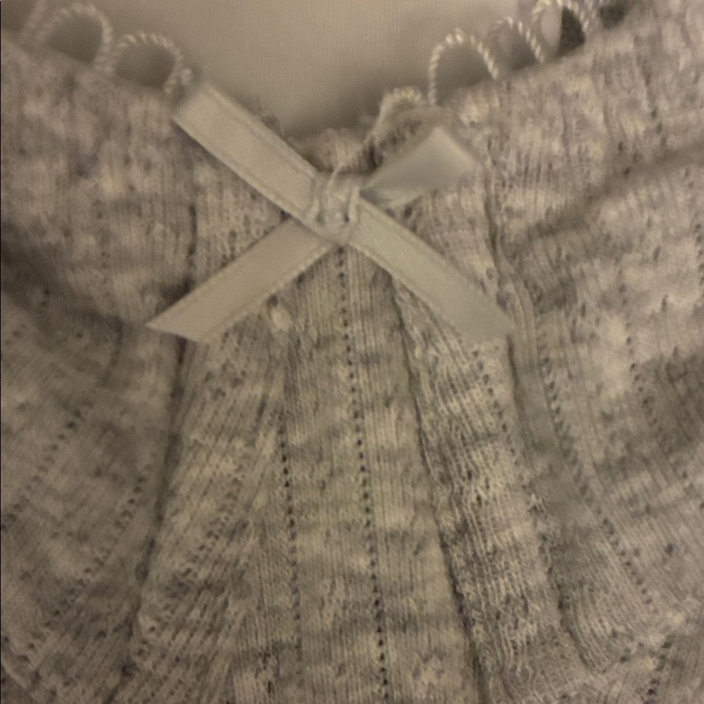 Skims Gray & white Lace Trim Bra - Picture 2 of 4